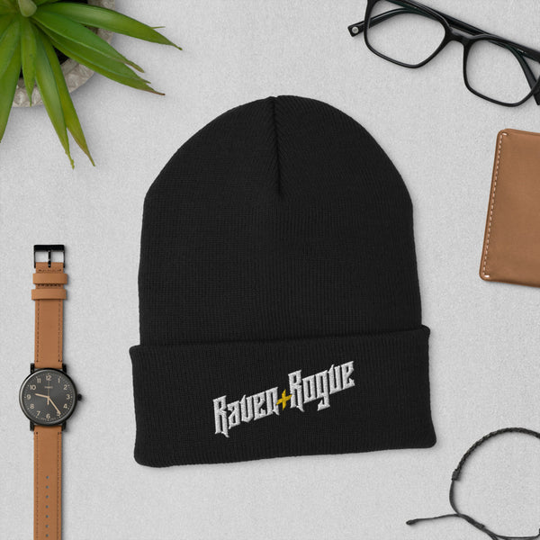 Raven and Rogue Embroidered Cuffed Beanie