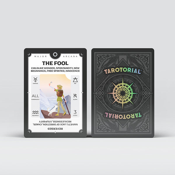 Tarotorial ® Expanded Mini Tarot Deck – Silver Holographic Foil Limited Edition